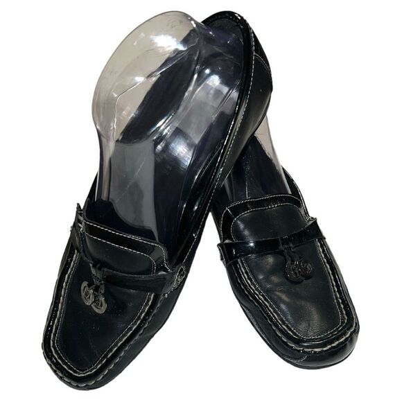 Aigner black leather loafers. - Picture 1 of 6
